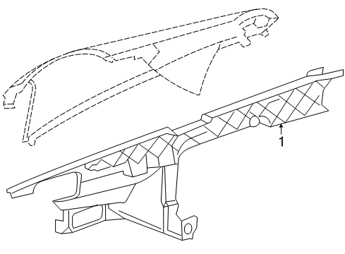 2010 Dodge Viper Inner Fender, Front Driver Side Diagram for 4865637AI