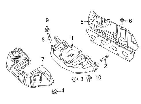 2016 Dodge Dart Exhaust Manifold Diagram for 68081818AC