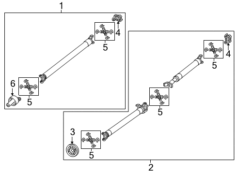 2017 Ram 2500 Drive Shaft Diagram for 68235627AC