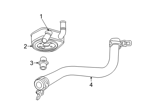 2008 Chrysler Town & Country Oil Cooler Diagram for 4694338AD