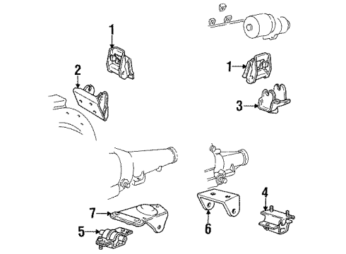 1992 Dodge Dakota Front Bracket Diagram for 4412194