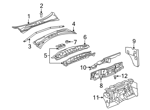 2009 Chrysler Aspen Dash Panel Diagram for 55362451AG