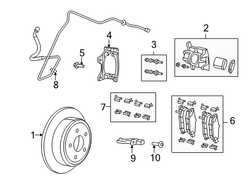 2008 Jeep Liberty Caliper Mount, Rear Diagram for 68003775AA