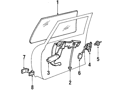 1987 Chrysler New Yorker Front Door Diagram
