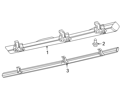 2008 Jeep Wrangler Side Sill, Driver Side Diagram for 55397067AI