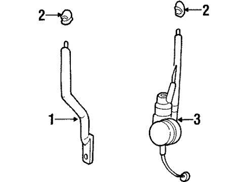 1996 Dodge Stratus Power Mast Diagram for 4740369AB