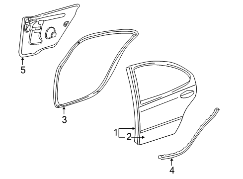 1999 Chrysler 300M Weatherstrip On Body, Rear Inner Diagram for 4780156AD