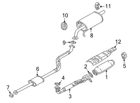 Center Pipe Rear Seal Diagram for MB687012