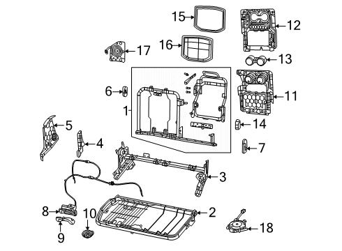 2025 Ram 1500 Rear Seat Components Diagram 8 - Thumbnail