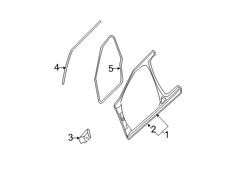 2003 Jeep Grand Cherokee Aperture Panel, Front Driver Side Diagram for 5083301AC