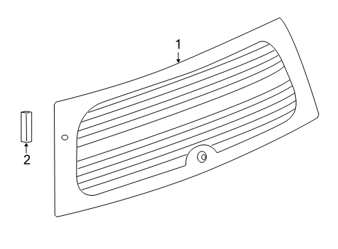 2010 Jeep Patriot Lift Gate Glass Diagram for 5155452AE