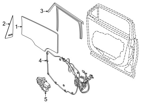 2016 Jeep Renegade Run Channel, Front Passenger Side Diagram for 68247285AB