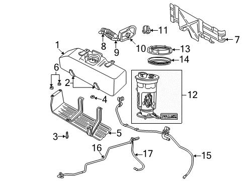 2007 Dodge Dakota Fuel Pump Diagram for 68024546AI