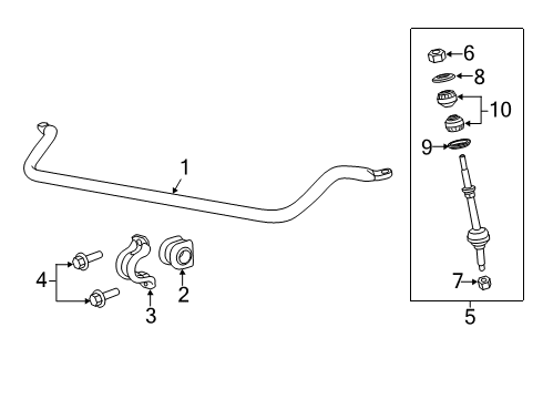 2019 Ram 2500 Stabilizer Bar & Components Diagram 5 - Thumbnail