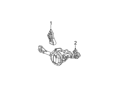 2003 Dodge Ram 1500 Motor Mount, Driver Side Diagram for 52110089AC
