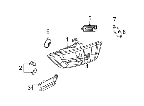 2009 Dodge Nitro Console Housing, Upper Diagram for 1NW76DW1AA