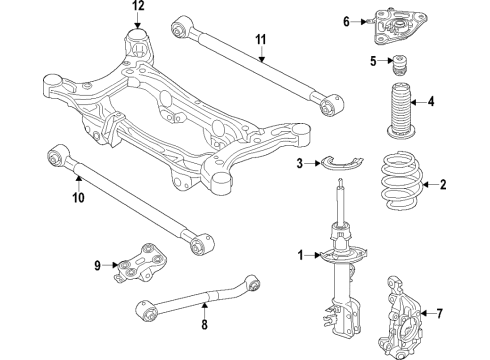 2016 Jeep Renegade Coil Spring, Rear Diagram for 68264705AA