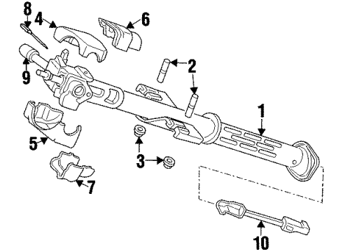 1997 Dodge Viper Upper Shroud Diagram for BA65KX8