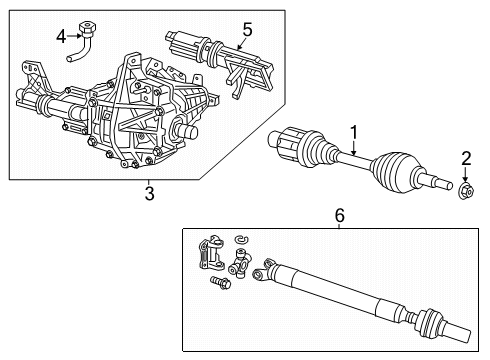 2025 Ram 1500 Axle - Front Complete Diagram for 68588571AB