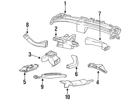 1997 Chrysler LHS Ducts Diagram