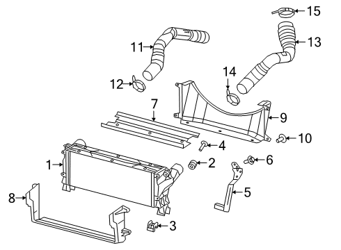 2022 Ram 2500 Outlet Duct Clamp, Inner Diagram for 68359596AA