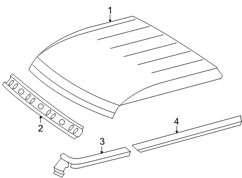 2003 Dodge Sprinter 3500 Roof & Components Diagram 4 - Thumbnail