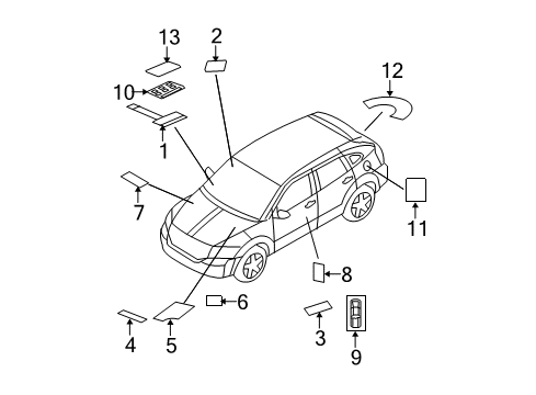 2011 Dodge Caliber Emission Label Diagram for 68085131AA