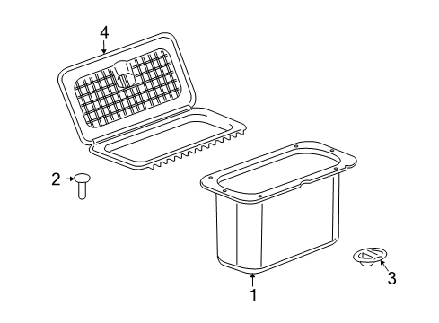 2010 Dodge Ram 2500 Storage Box Mat, Center Diagram for 1MG92XXXAA