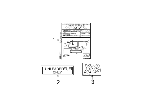2003 Chrysler Sebring Emission Label Diagram for 4726245AB
