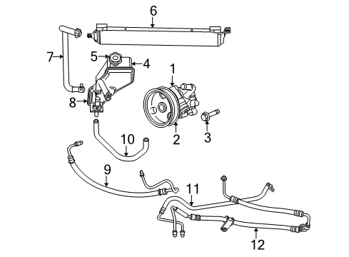 2009 Jeep Grand Cherokee Pulley Diagram for 53013677AB