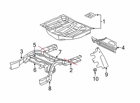 2011 Dodge Charger Closure Panel, Rear Outer Passenger Side Diagram for 4780902AE