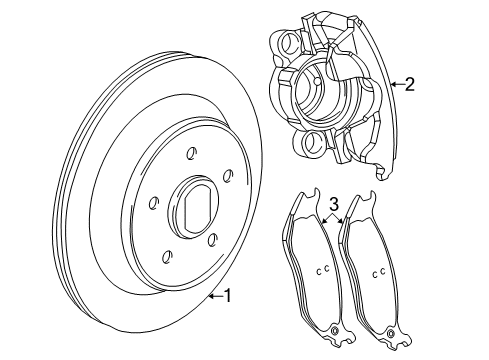 2004 Dodge Dakota Drum, Rear Diagram for 52009595AE
