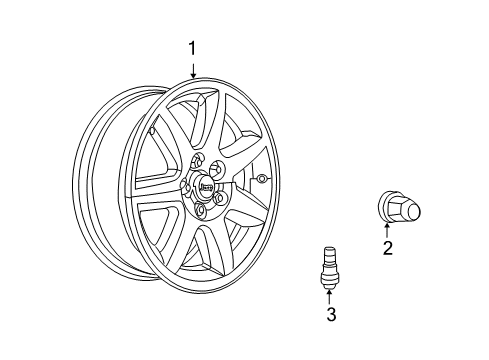 2011 Jeep Liberty Wheel, Alloy Diagram for 1CG33CDMAB