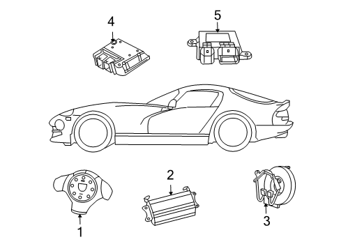 2009 Dodge Viper Module Diagram for 4896038AC