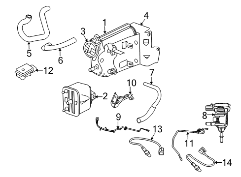 2010 Dodge Ram 2500 Oxygen Sensor, Rear Passenger Side Diagram for 5149283AA