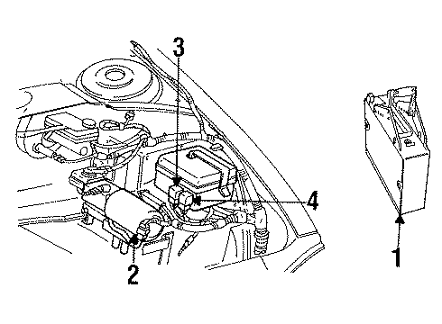 1996 Chrysler LHS Control Module Diagram for 4605701