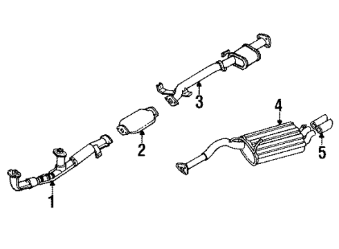 1993 Dodge Stealth Exhaust System Diagram