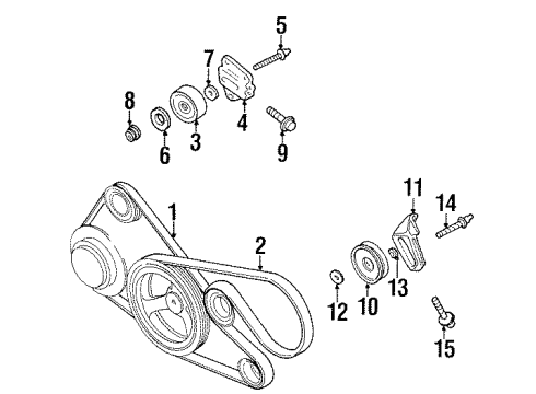 2001 Chrysler LHS Belts & Pulleys Diagram