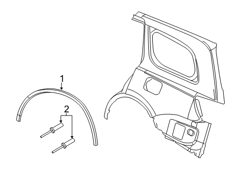 2024 Dodge Durango Wheel Flare Diagram for 6DR87TZZAC