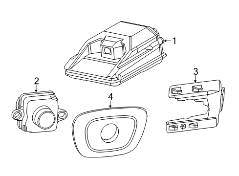 2015 Jeep Cherokee Front Camera Diagram for 68231909AF
