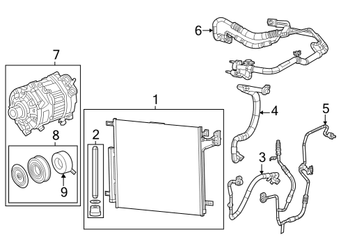 2022 Jeep Grand Cherokee Condenser Diagram for 68377850AA
