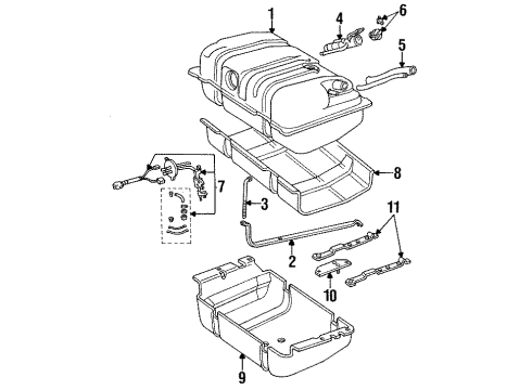 1987 Jeep Cherokee Fuel Tank Diagram for 52018860