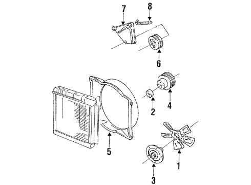 1992 Dodge B250 Belts & Pulleys - Belts Diagram 3 - Thumbnail