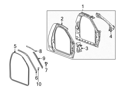 2004 Dodge Ram 3500 Upper Seal Diagram for 55276944AA
