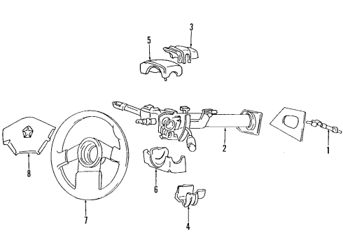 1998 Dodge Durango Intermediate Shaft, Lower Diagram for 55351171AA