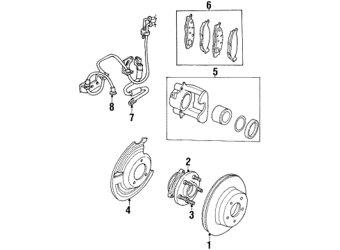 1997 Jeep Cherokee ABS Sensor Diagram for 56005217AB