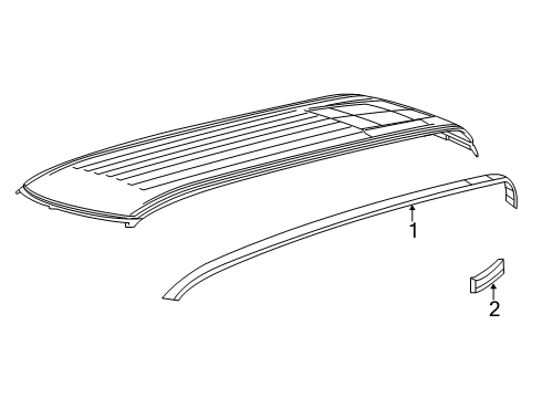 2020 Ram 1500 Body Side Molding, Driver Side Diagram for 5ZH29SZ0AA