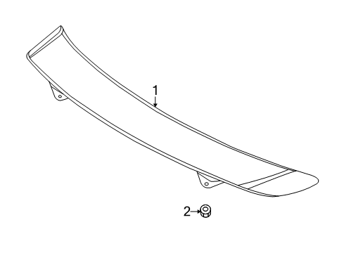 2003 Dodge Stratus Spoiler Assembly Nut Diagram for 6507353AA