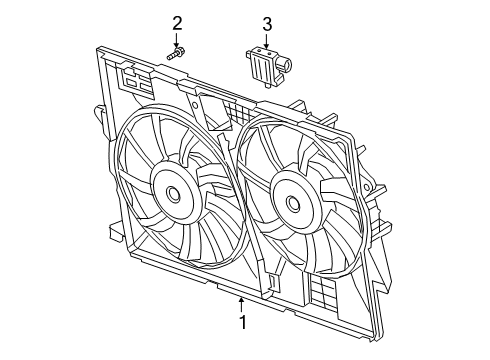 2019 Jeep Cherokee Fan Assembly Screw Diagram for 68225126AA