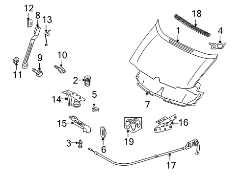 2004 Dodge Sprinter 2500 Lock, Front Diagram for 5104028AA